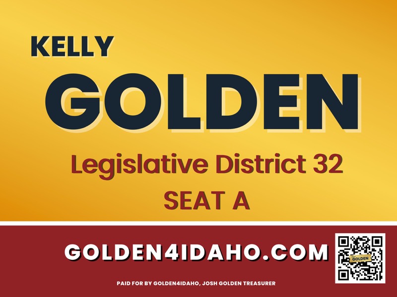 Golden for Idaho campaign yard sign design